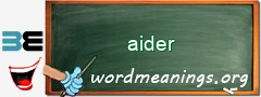 WordMeaning blackboard for aider